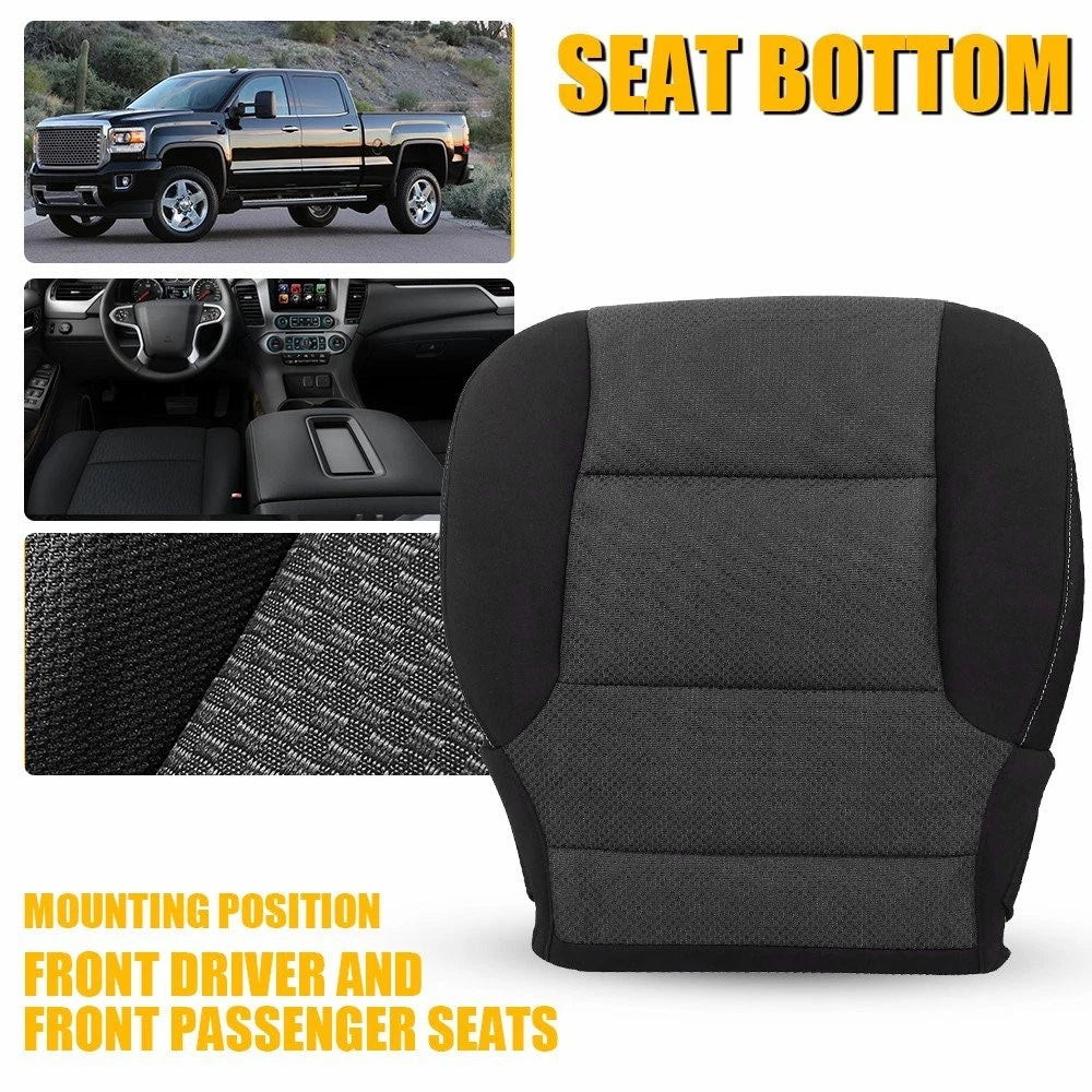 Driver Bottom Cloth Seat Cover for Chevy Silverado 1500 2500HD (2014–2019)