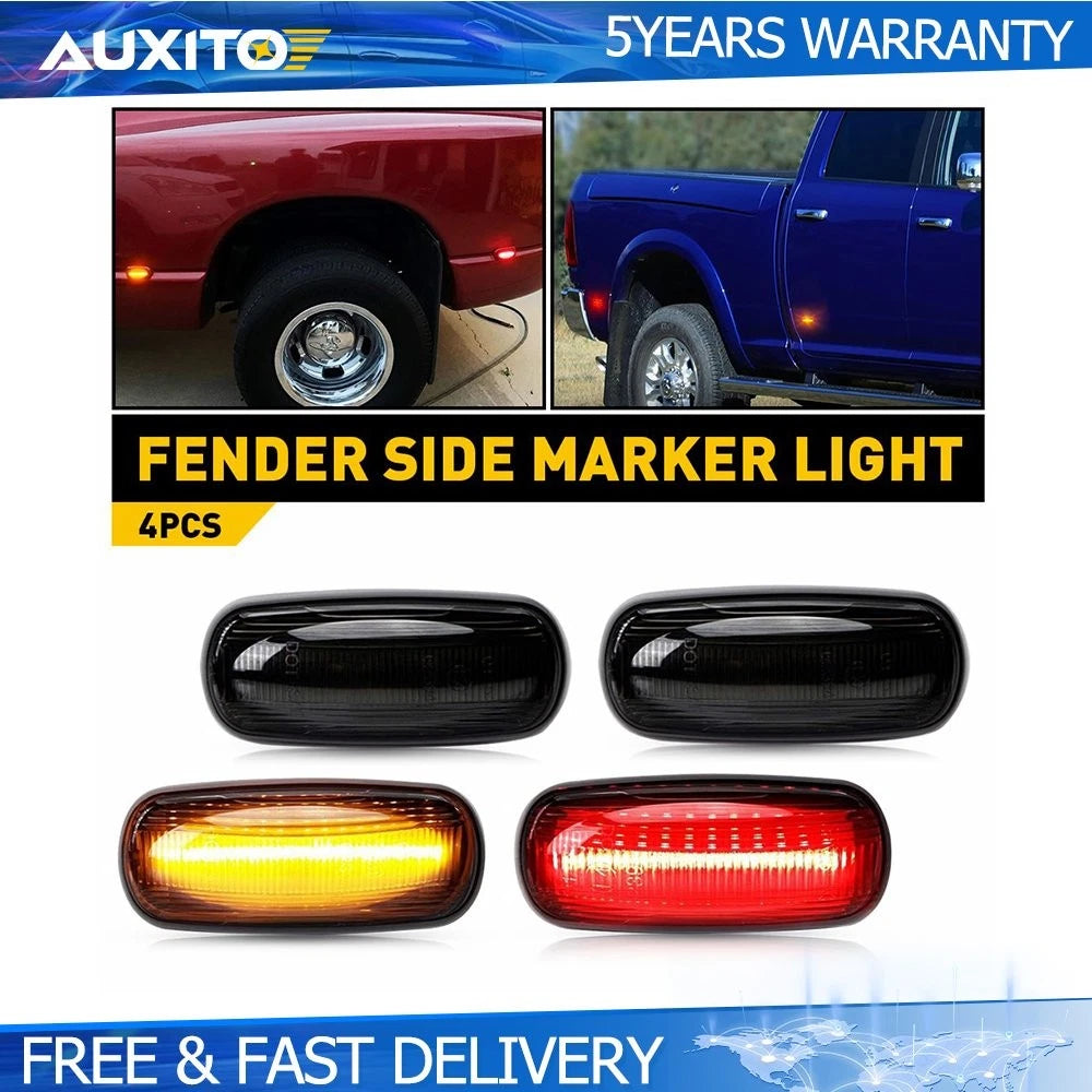 Smoked LED Fender Side Marker Light for Dodge Ram 2500 3500 (2003–2009)