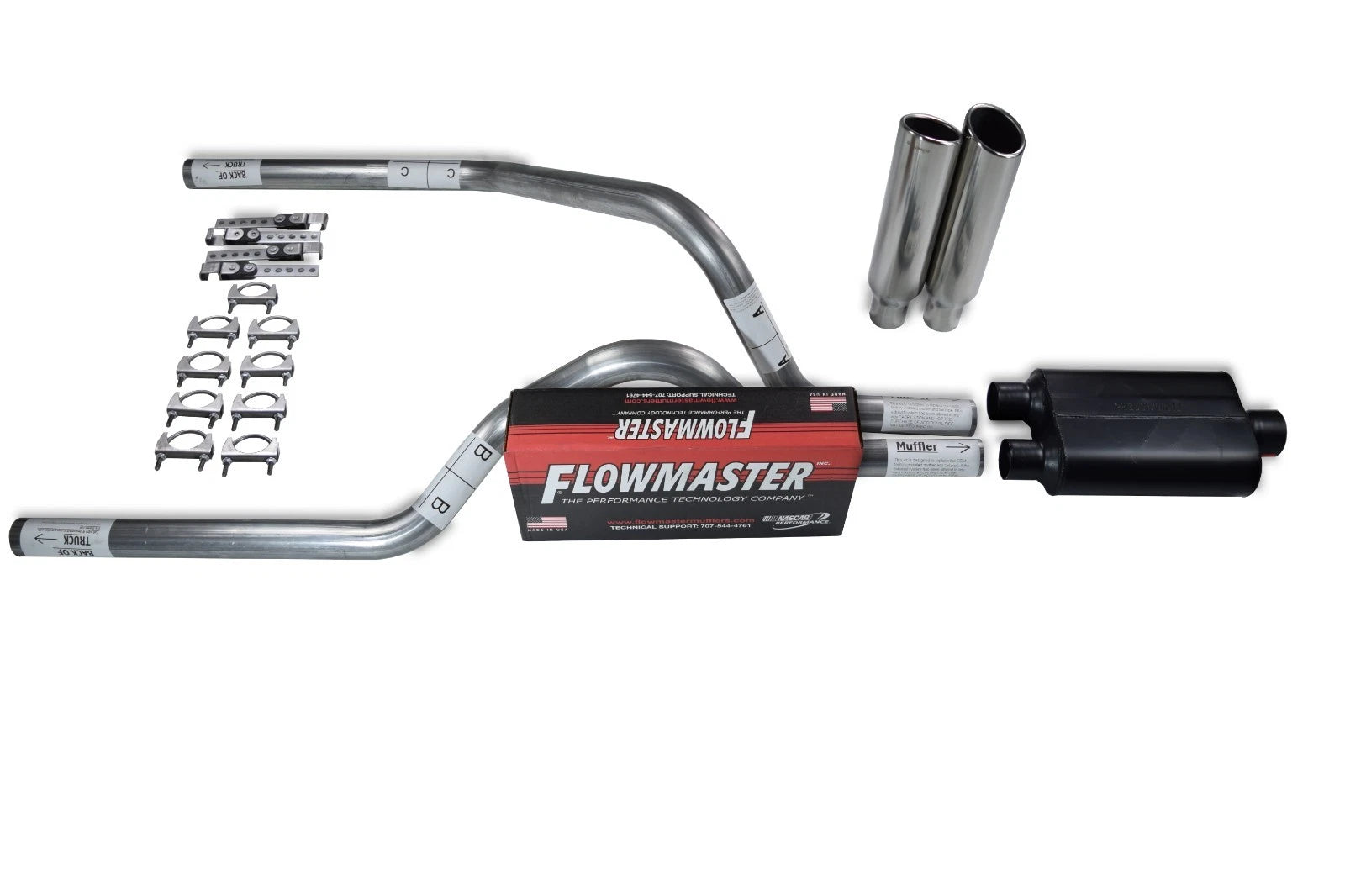 Dual Exhaust Kit for Dodge Dakota (1987–1996) 2.5" Flowmaster 50 Series