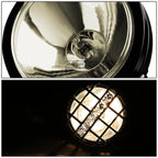 6" Round Bull Bar Fog Light Lamps for Universal Vehicles (Smoke Lens, Black Housing)