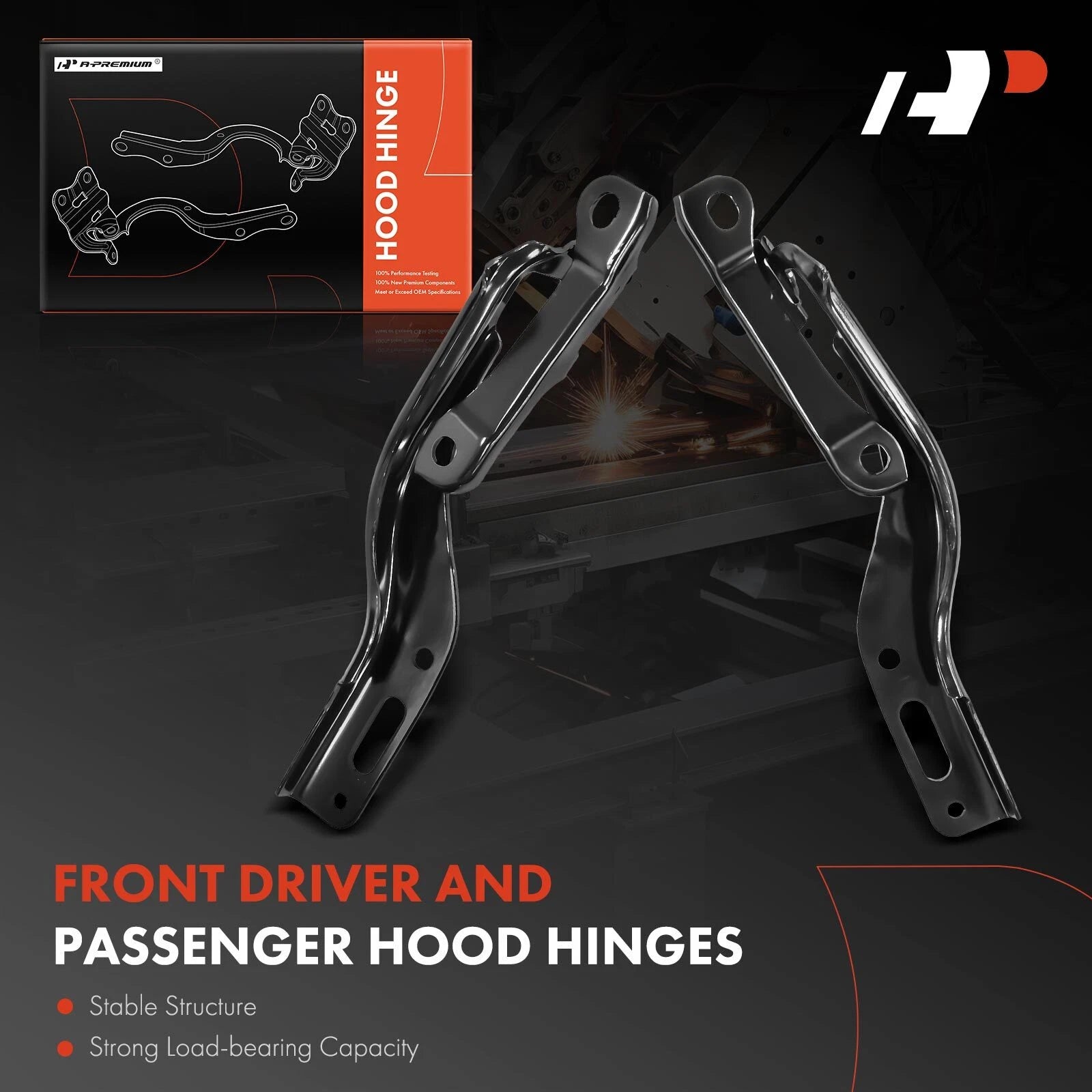 2X Front Hood Hinges for Honda Civic (2006–2011) Sedan Coupe