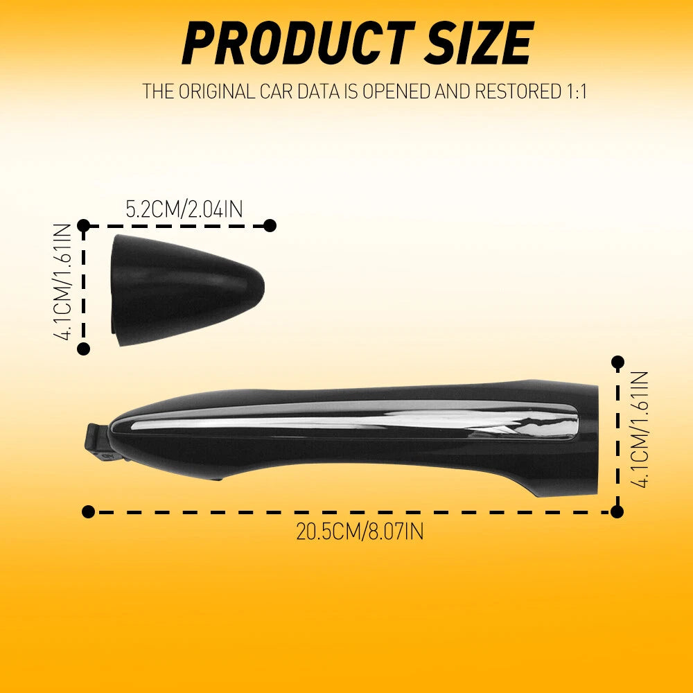 Outside Door Handle for Kia Forte (2010–2018) - Primed Black Rear Left