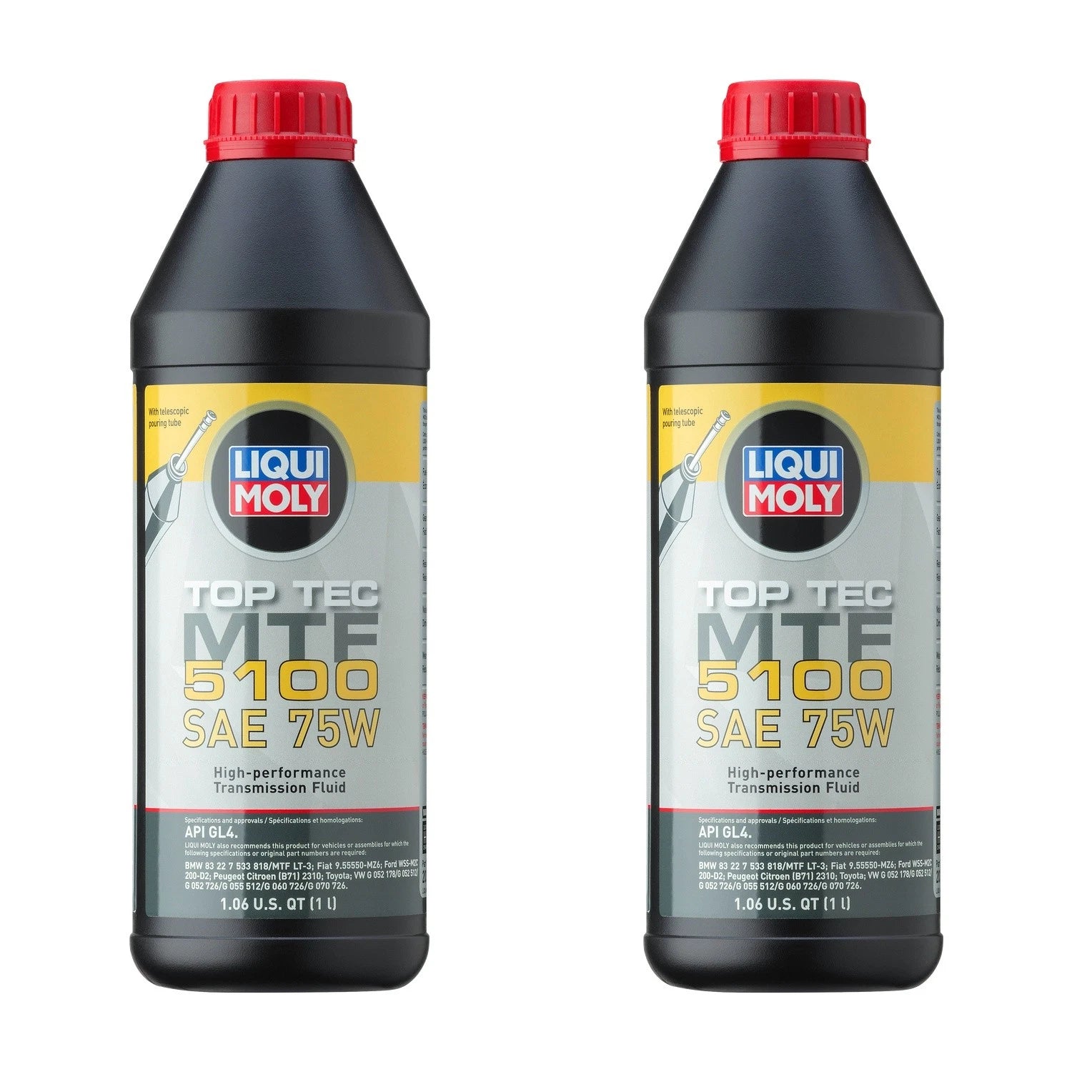 Set of 2 Liqui Moly Top Tec MTF 5100 75W Gear Oil (2L)