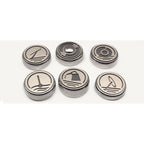 Polished Stainless Cap Covers w/Brushed Accent for 1997-04 Chevy Corvette Manual