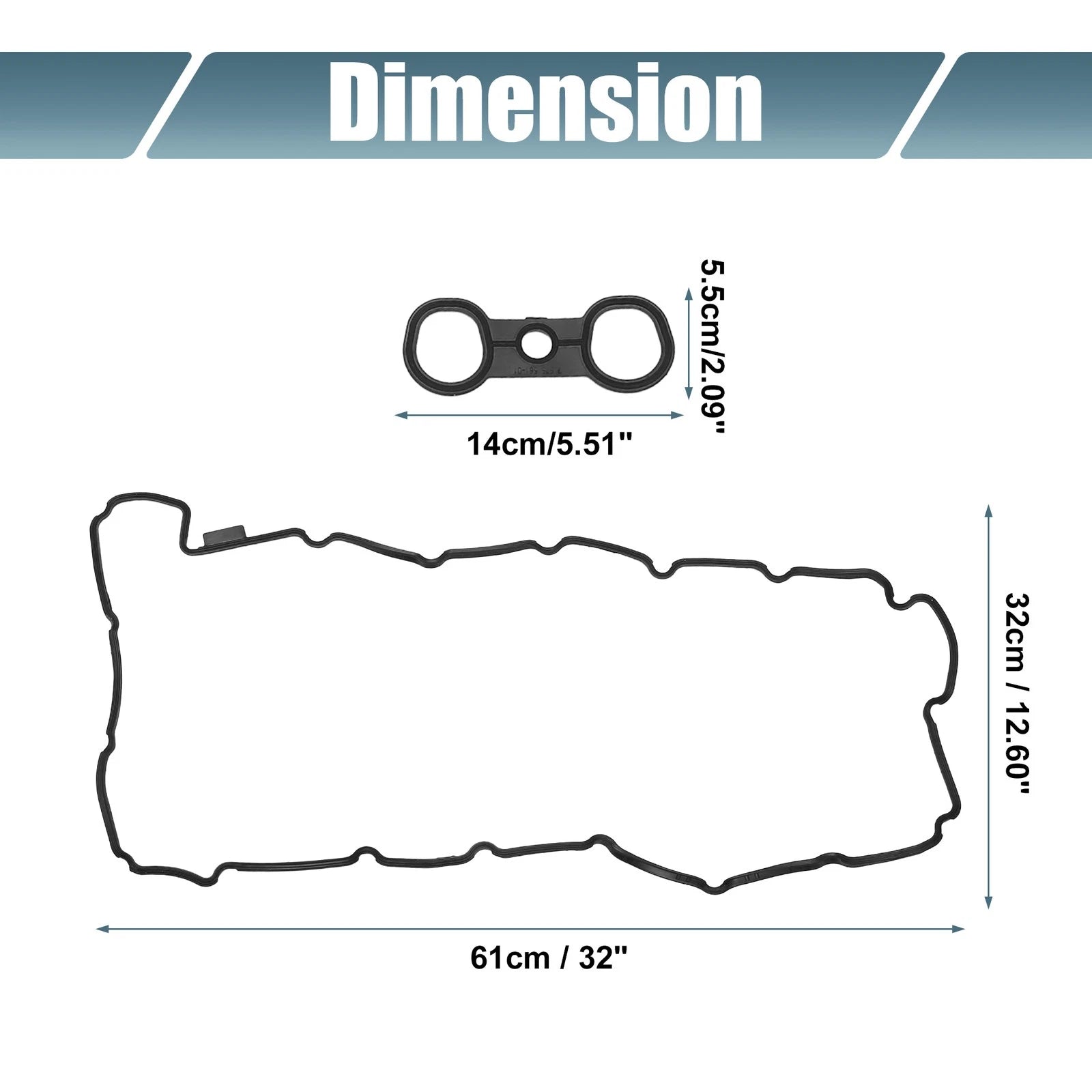 Set of 1 Valve Cover Gasket Set for BMW 740iL (1996–1998) No.11127582245