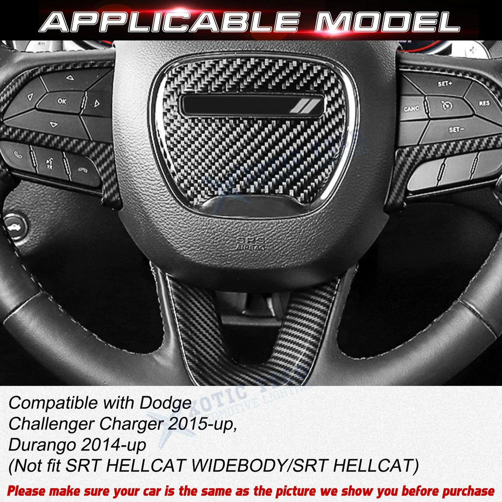 Carbon Fiber Style Driver Side Control Cover for Dodge Challenger/Charger (2015-2019)