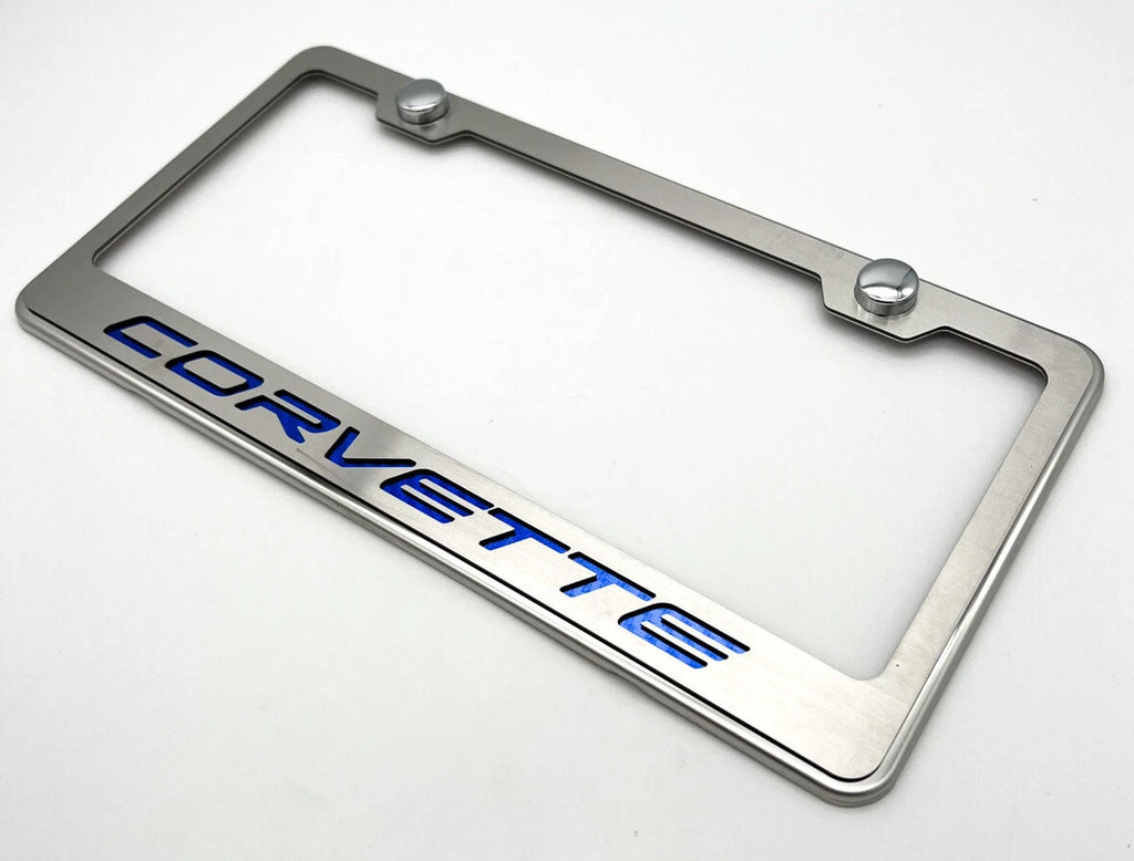 License Plate Frame Stainless Steel Replacement for Chevrolet Corvette (1997–2025)