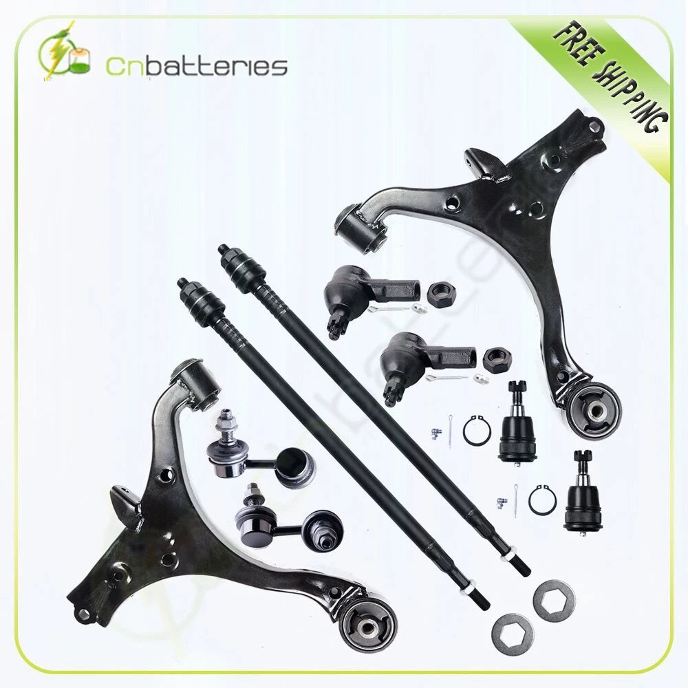 10PC Steering Tie Rod Sway Bar Control Arm Ball Joint for Honda CR-V (2002–2006)