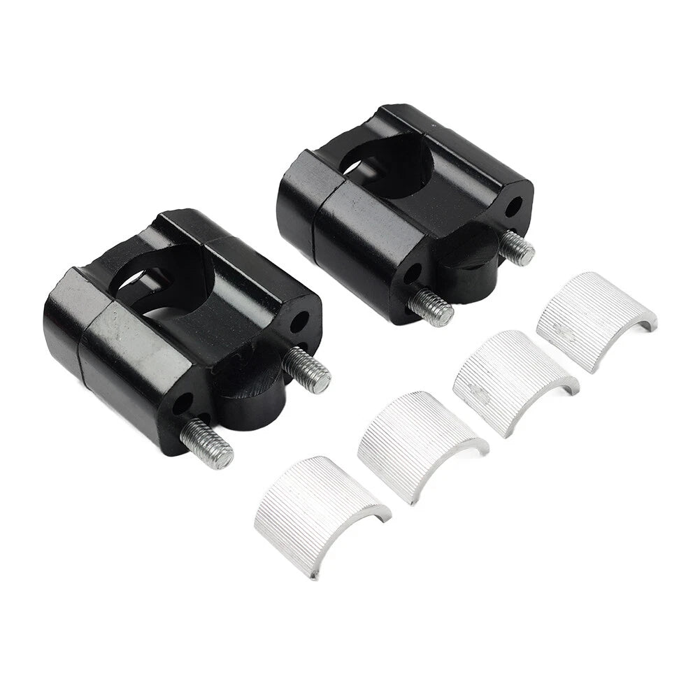 Handlebar Fat Bar Mount Clamps Risers Adaptor for Dirt Pit Bike (7/8 to 1-1/8)