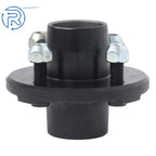 2X Trailer Hub Assembly for 4 on 4" Bolt Circle (Round Spindle & Bearings)