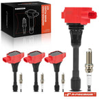 Set of 4 Ignition Coils & Iridium Spark Plugs for Nissan Altima Rogue Cube