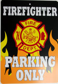 Firefighter Parking Only Sign for Fire Truck (Dept, EMT, EMS)