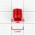 Red Aluminum 1/8" Female to 1/2" Male NPT Pipe Bushing Reducer Fitting