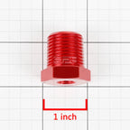 Red Aluminum 1/8" Female to 1/2" Male NPT Pipe Bushing Reducer Fitting