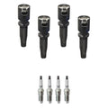 Set of 4 Ignition Coils & NGK V-Power Spark Plugs for Ford Focus (2003–2011)