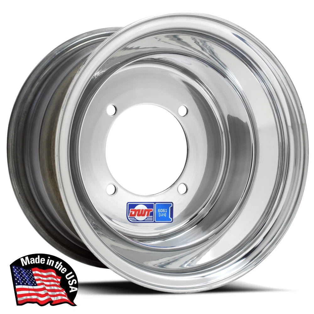 DWT Polished Wheel Rim Set of 2 for Honda ATC 110 185 125M 200S 250R (4/130)