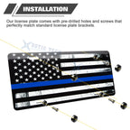 American Flag Front License Plate Valve Stem Cap Bumper Sticker for 2020-2024