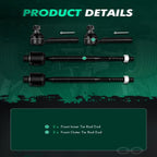 Front Tie Rod Ends Suspension Kit for Lexus GX470, Toyota 4Runner (2003–2009)