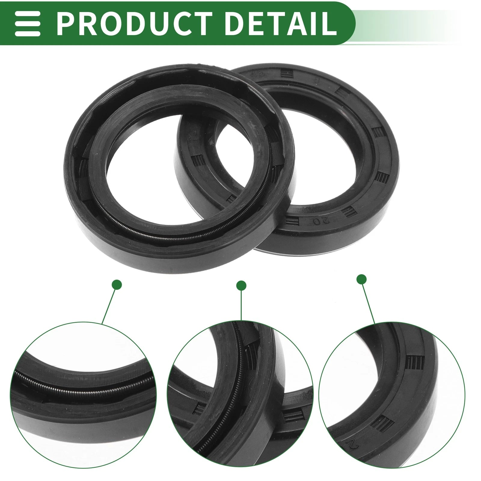 Set of 5 Oil Seal Ring 30x45x8mm for Various Models (NBR Rubber)