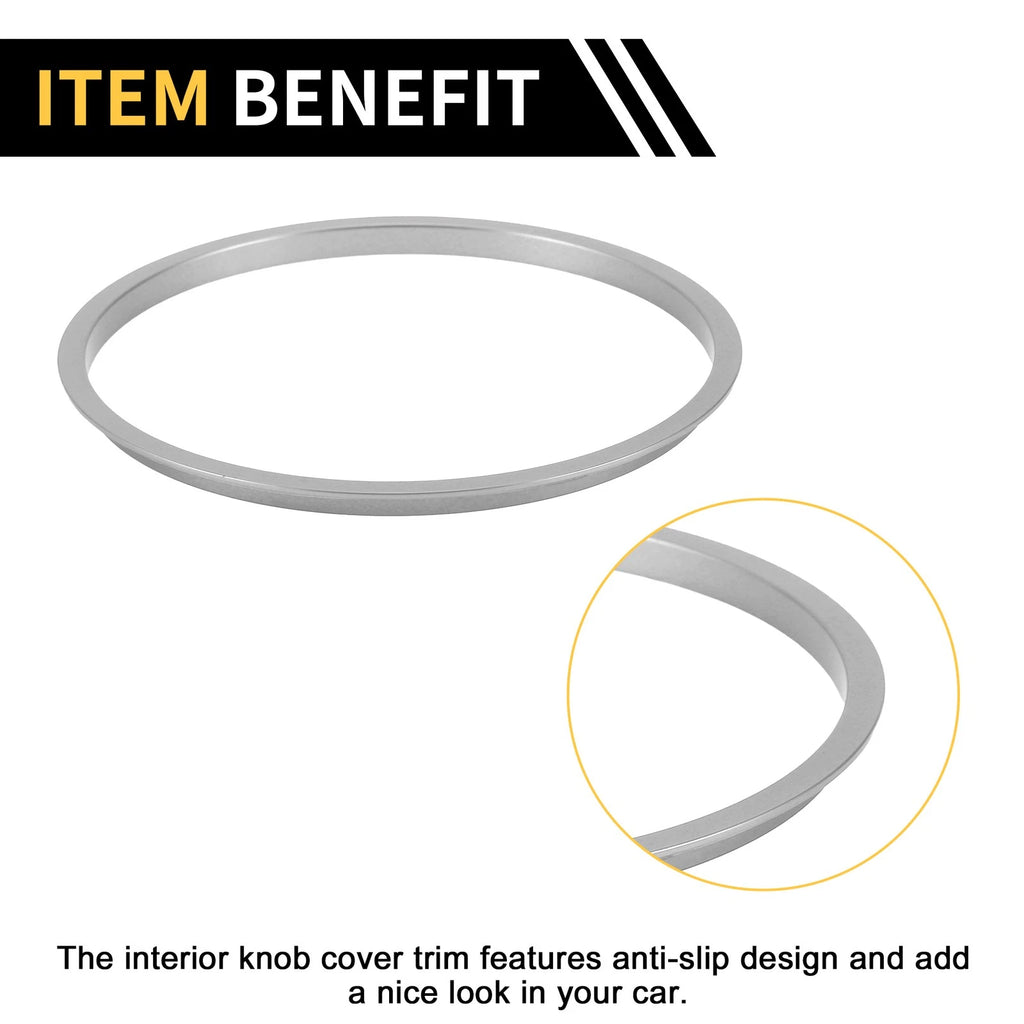 Set of 1 AC Vent Dashboard Decoration Rings for Toyota Tacoma (2016–2023) Silver Tone