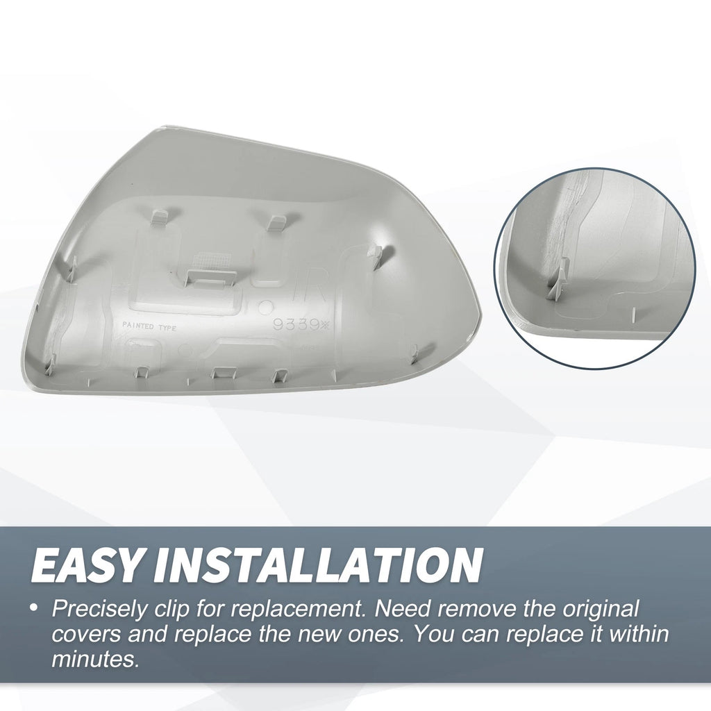 Right Side Mirror Cover Cap for Toyota Highlander (2009–2014) Gray