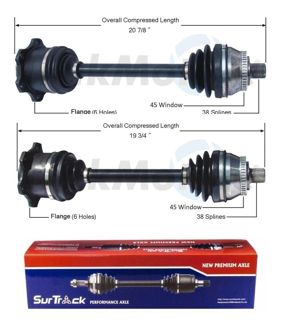 Set of 2 Front CV Axle Shafts for Audi A4 S4 VW Passat (Automatic)