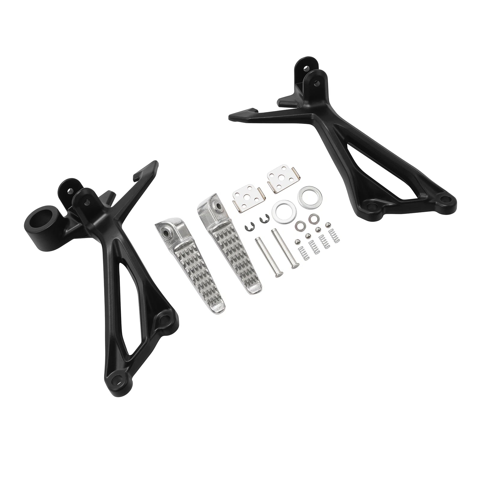 Passenger Footrests Foot Pegs Brackets for Kawasaki Z900 ABS (2017–2025) Black