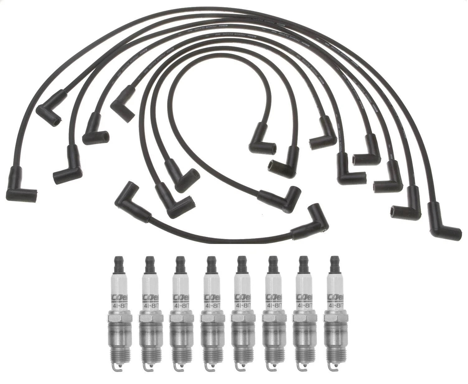 Pro Ignition Wire Set & ACDelco .045" HD Spark Plugs Kit for GMC Jimmy (V8)