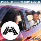 8 Pcs Door Pillar Window Trim for Honda Odyssey (2005–2008) Black