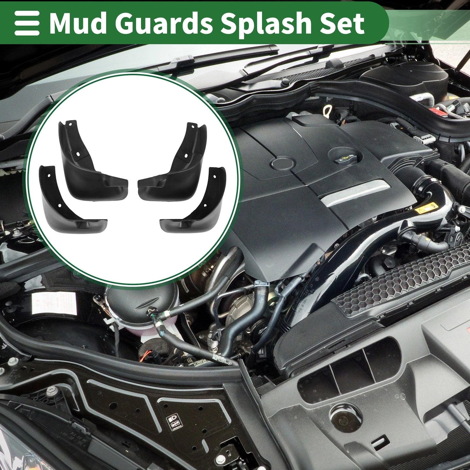 Set of 4 Mud Flaps Splash Guards for Nissan Sunny (2011–2018)