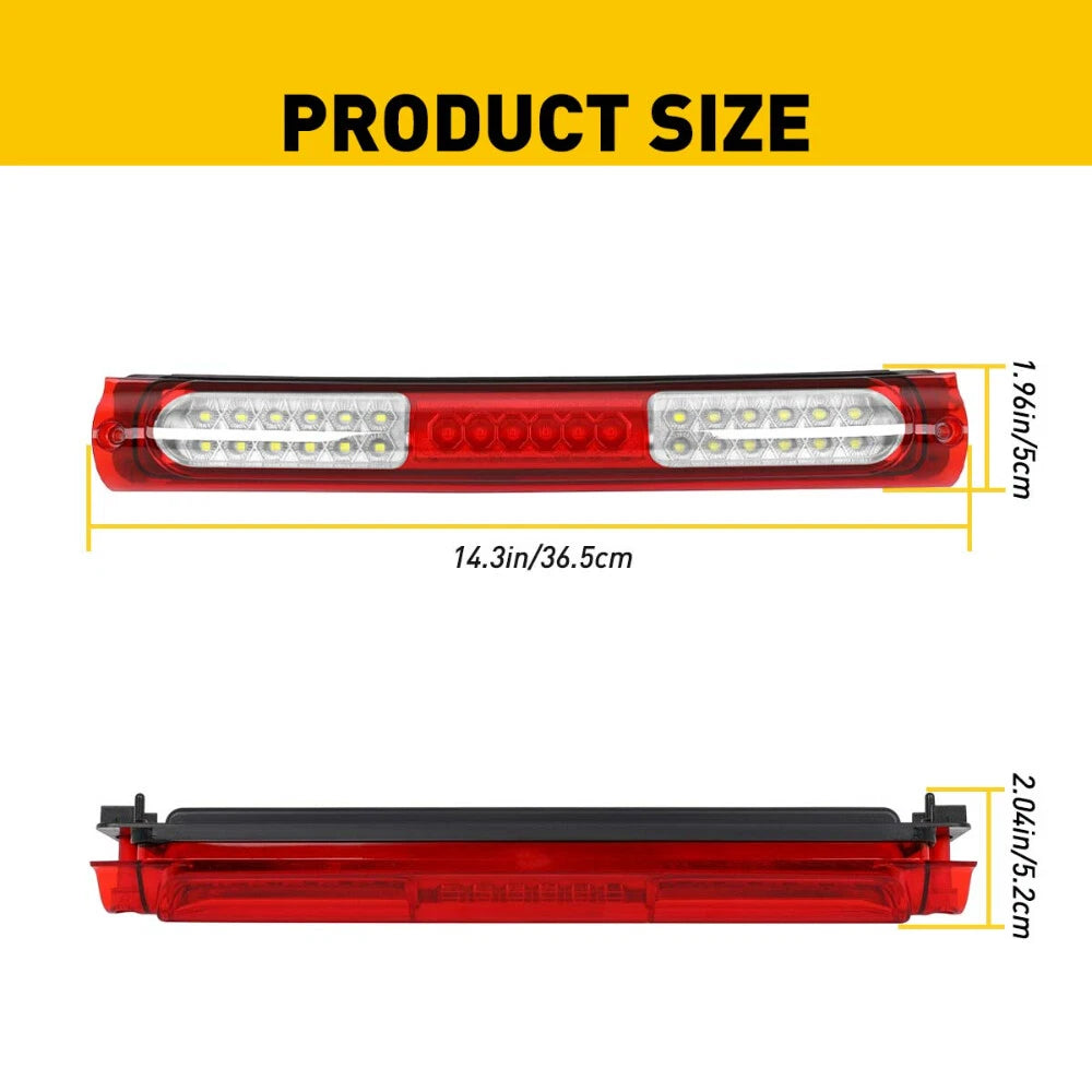LED Third Brake Light for Ford F150 (1997–2003) Chrome Red Lens