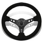 NRG 35cm 3" Deep Dish Suede Steering Wheel for Universal Fit