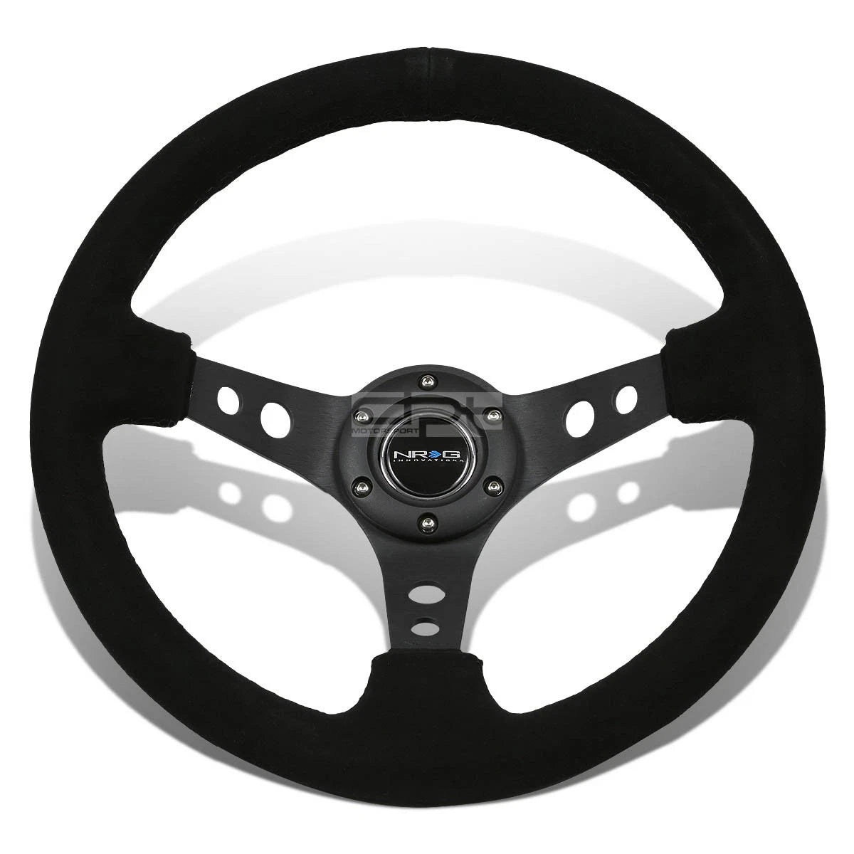 NRG 35cm 3" Deep Dish Suede Steering Wheel for Universal Fit