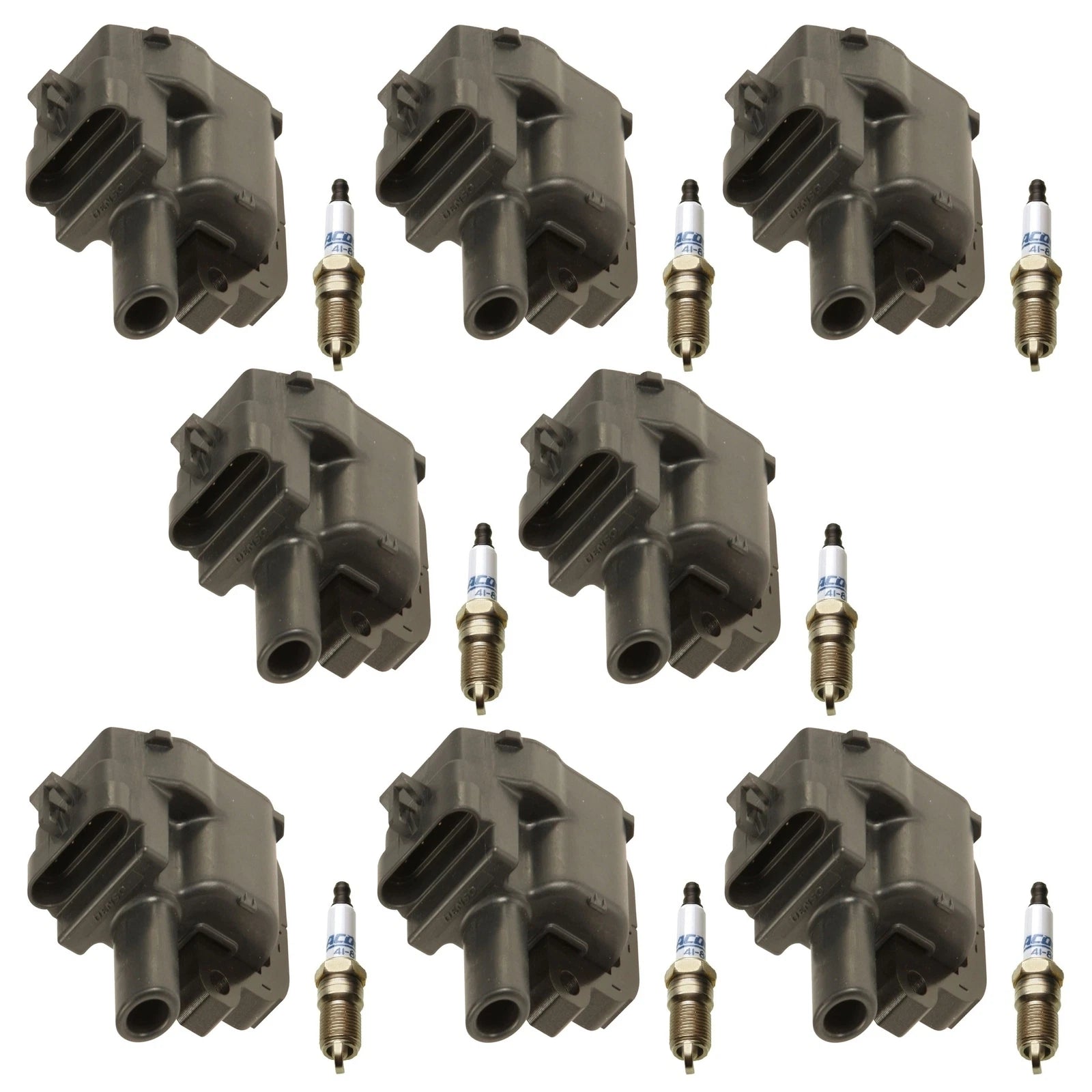 Set of 8 Ignition Coils & 8 Spark Plugs for Chevrolet GMC 8.1L VIN G