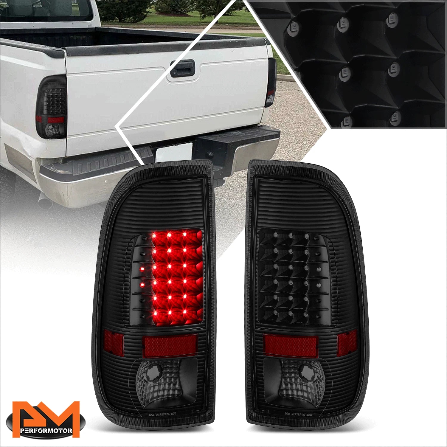 Full LED Tail Light for Ford Super Duty (2008–2016) - Tinted