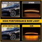 Set of 2 Smoked Lens Front Bumper Side Marker Lights for Chrysler 200 (2015–2017)