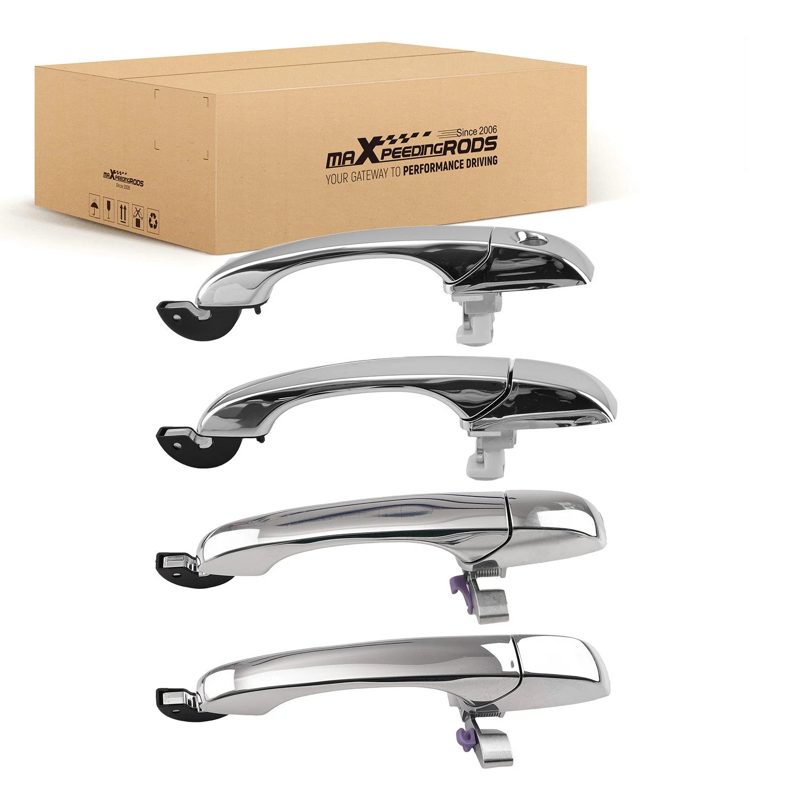 Set of 4 Chrome Exterior Door Handles for Chrysler 300/300C (2005–2010) 4589009AD