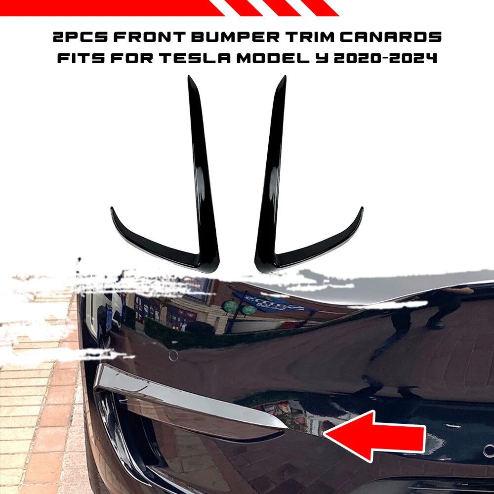 Tape-On Fog Light Eyebrow Cover Trim for Tesla Model Y (2020–2024)