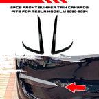 Tape-On Fog Light Eyebrow Cover Trim for Tesla Model Y (2020–2024)