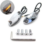 Chrome Mirror Block Off Base Plate LED for Honda CBR1000RR (2004–2007) & CBR (2000–2001)