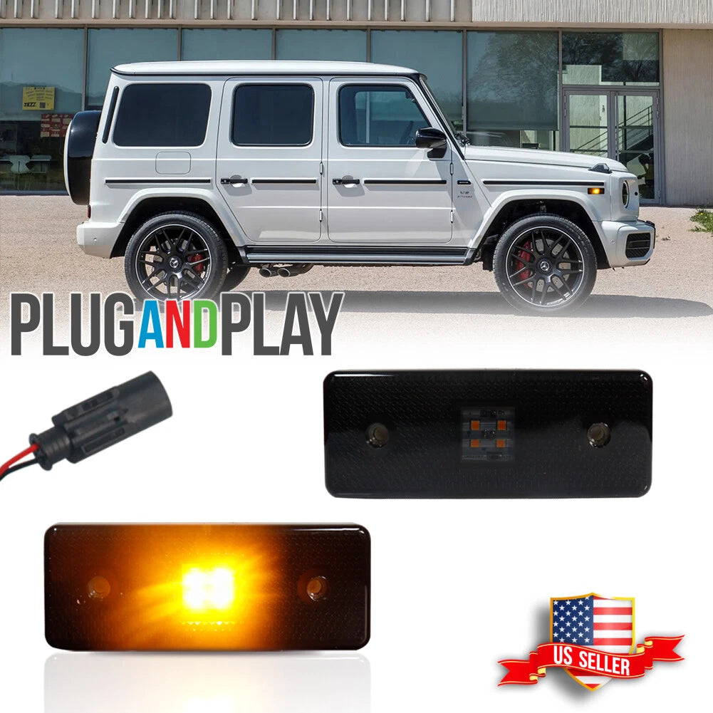 Smoked Lens LED Side Marker Lights for Mercedes W463 G-Class (2015–2018)