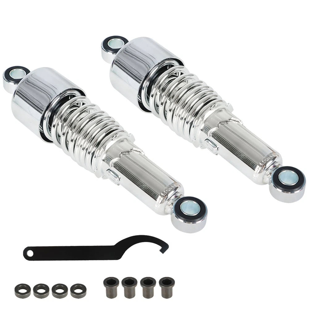 Set of 2 Rear Shock Absorbers for Universal Motorcycle (10.5")