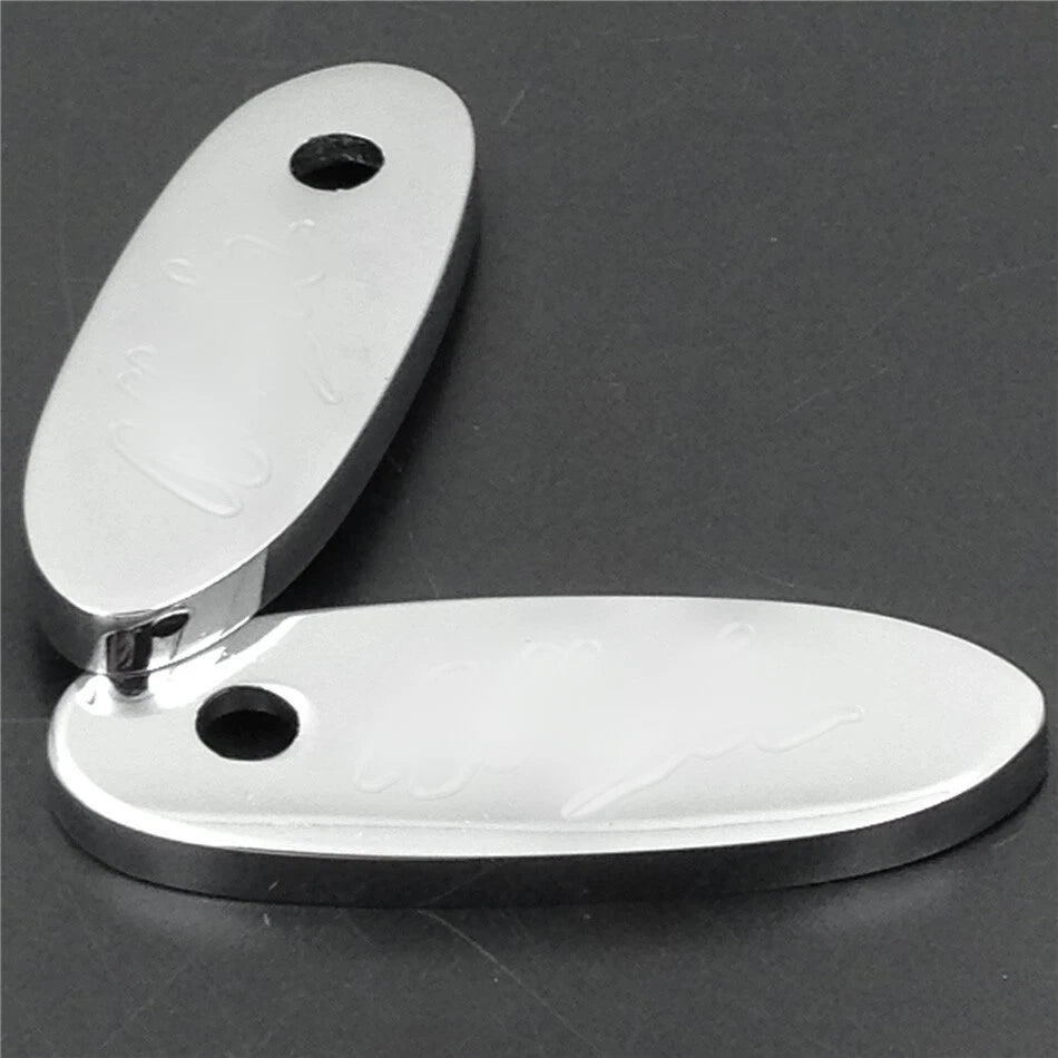 Mirror Block Off Base Plates for Kawasaki Ninja 500R, 636, ZX6R, ZX7, ZX9, 10R (1994–2009) Chrome