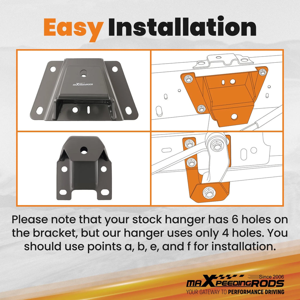 Set of Leaf Spring Hangers for Ford Ranger (1989–1997) 2WD Steel Kit