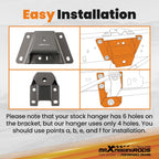 Set of Leaf Spring Hangers for Ford Ranger (1989–1997) 2WD Steel Kit
