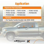 Set of 4 Window Moulding Trim Weatherstrip for Toyota Tundra (2000–2006)