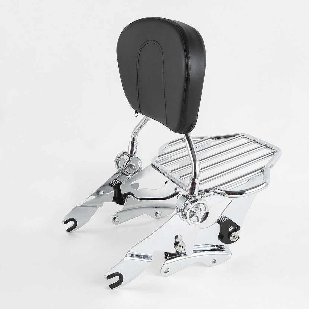 Sissy Bar Luggage Rack Backrest Pad Docking Kit for Harley Touring (2014–2024)