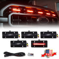 5X Smoke Red LED Front Grille Lights for Ford F150 (2021–2023)