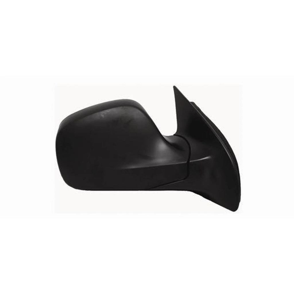 Replacement Black Ready to Paint Passenger Power Door Mirror w/o Heated Glass