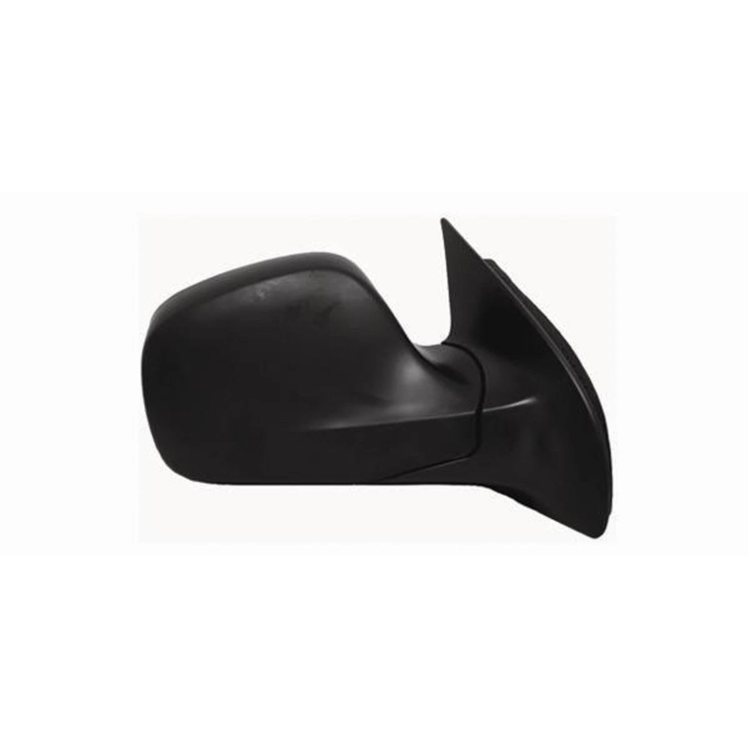 Replacement Black Ready to Paint Passenger Power Door Mirror w/o Heated Glass
